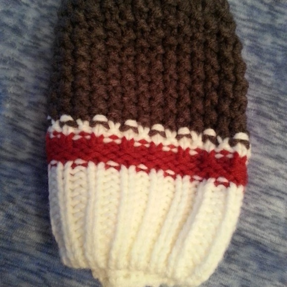 💕CUTE💕Moss Stitch Knitted Insulated Pony-tail Hat - Picture 2 of 4